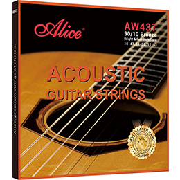 AWR480 Acoustic Guitar String Set, Plated High-Carbon Steel Plain string, 80/20 Bronze Winding,  Nano Polished Coating