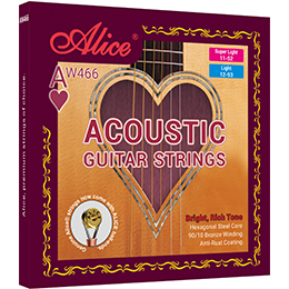 AW466 Acoustic Guitar String Set, Plated Steel Plain String, Phosphor Bronze Winding, Anti-Rust Coating