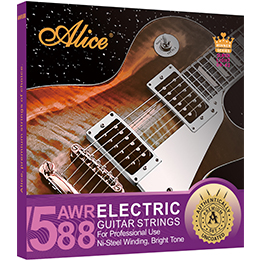 AWR588 Electric Guitar String Set, Plated Steel Plain String, Nickel Steel Winding